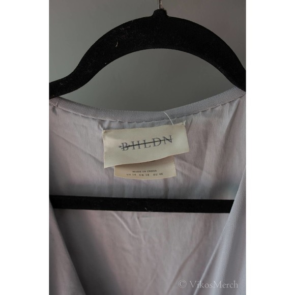 BHLDN Plymouth Wrap Dress Lavender Gray NEW - Picture 7 of 9
